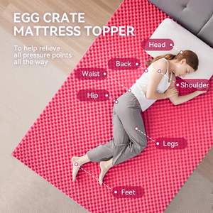 2 polegadas branco luxo memória espuma colchão <span class=keywords><strong>Topper</strong></span> Bed Mat Anti-Decúbito dobrado Design 500TC All-Season faculdade dormitório uso - Product Image 2