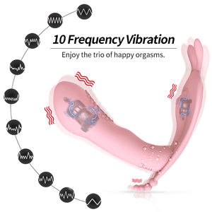 Orgasmus Mastur bator Drahtlose Fernbedienung Dildo Vibratoren Höschen tragen Dildo Schmetterling Kaninchen <span class=keywords><strong>Vibrator</strong></span> Sexspielzeug für Frauen - Product Image 3