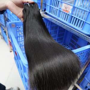 Raw Remy Hair Bundle Vendor Wholesale Single Donor Vietnamese Silky Straight Wave Cuticle Aligned Weave Frontal 100% <strong>Haosi</strong> - Product Image 3