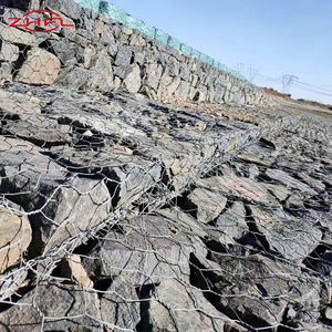 Maille de gabion en fil de fer galvanisé hexagonal avec pliage pour le contrôle des inondations, mur de soutènement - Product Image 1