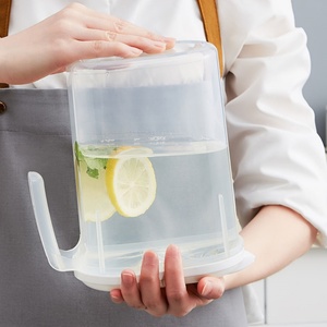 Household Large Capacity Cold Water Bottle Transparent PP Plastic <b>Drink</b> Pitcher Jar Refrigerator Juice <b>Storage</b> Pot - Product Image 1