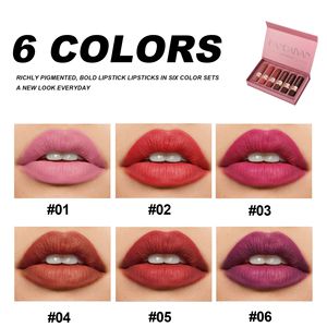 <span class=keywords><strong>HANDAIYAN</strong></span> 6 colores/juegos diamante alto brillo nacarado labio esmalte con deslumbrante duradero impermeable lápiz labial conjunto - Product Image 5
