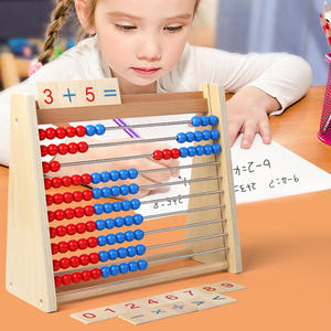 Enfants début mathématiques apprentissage jouet enfant en bas âge multifonctionnel numéro <span class=keywords><strong>calcul</strong></span> support en bois boulier mathématiques jouet - Product Image 3