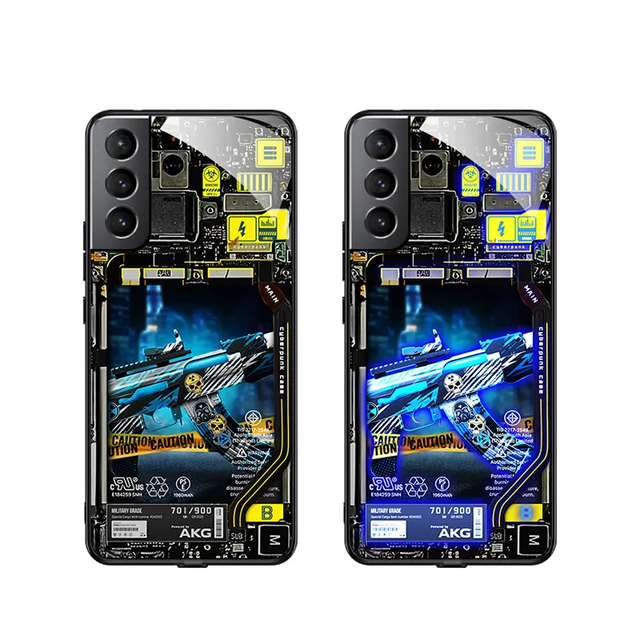Hot Sale LED Mobile Phone Cases Highly Customizable Pattern Compatible for iPhone 17/17 Pro Max for Samsung Note20 S21FE S21+ 5G