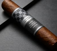Label Perekat Tahan Air dan Minyak untuk Cigar, Cetak Personal, Pola Gambar Garis