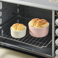 Bol en céramique avec couvercle – Compatible micro-ondes, design mignon et moderne pour desserts, œufs à la vapeur, soufflés, ragoûts, aliments pour bébés et porridge