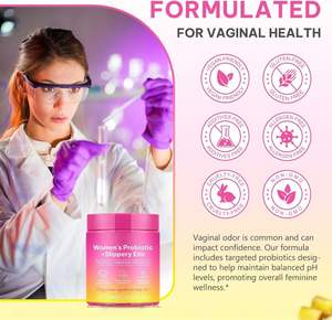 Veganistische Vrouwelijke Probiotica Gummies Ondersteunt Ph-Balans Darmgezondheid Immuunsysteem Vrouwen Probiotische Gummies Met Gladde Iep - Product Image 2