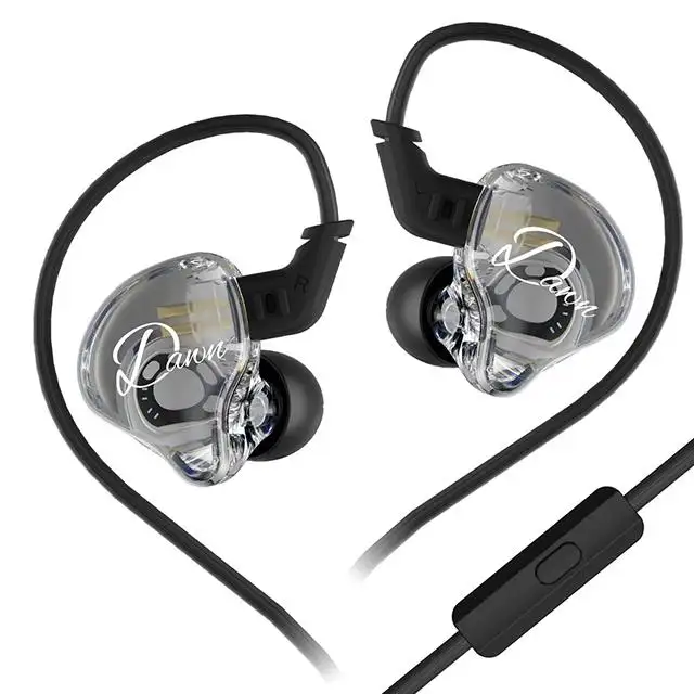 KZ Dawn In-Ear Wired Earphones Dynamic Full Transparent Music Headphones Sport Noise Cancelling HIFI Earbuds With Microphone