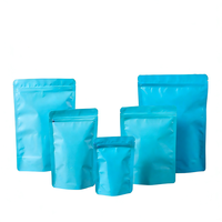 Sacs Doypack personnalisés en aluminium mat noir avec fermeture éclair, sachets refermables en Mylar de qualité alimentaire pour chewing-gum et aliments pour animaux de compagnie