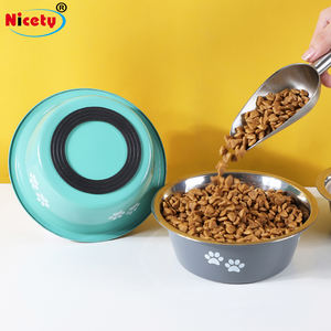 Tigelas e Comedouros para Animais de Estimação em Aço Inoxidável com Base de Borracha Antiderrapante para Cães Pequenos, Médios e Grandes - Product Image 5