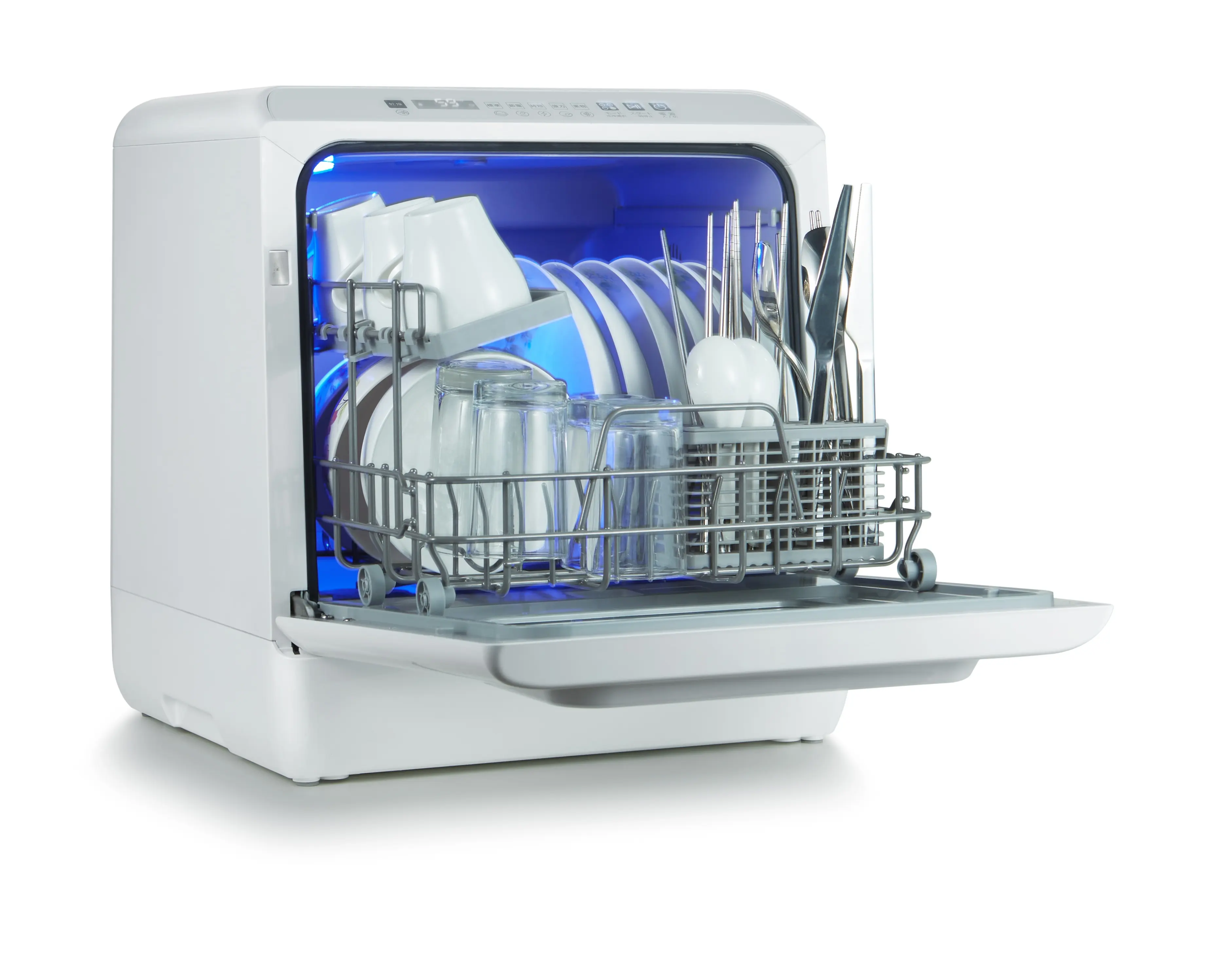 Countertop Dishwasher With 5 Washing Programs Built-In Basket Portable tabletop dishwasher dish washing machine