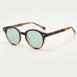 Gafas de Sol Redondas con Logotipo Personalizado, Estilo Vintage 2025, con Remaches Metálicos en las Patillas, Protección UV400, TR90, para Hombre y Mujer - Product Image 1