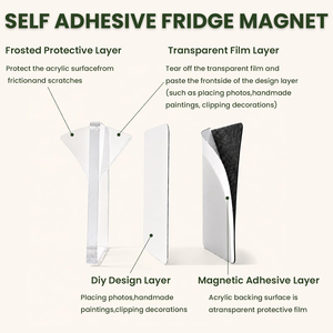 Imán de Refrigerador Acrílico Transparente Ligero, Personalizable, para Proyectos de Manualidades, Promoción Comercial - Product Image 3