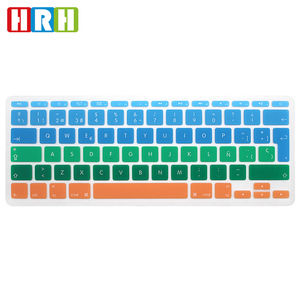 De silicona personalizado teclado Arcoiris de la cubierta de la piel del <span class=keywords><strong>español</strong></span> para macbook 11,6 pulgadas para mackbook pro - Product Image 1