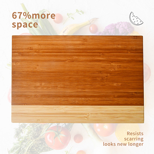Deep Carbonized Bamboo Wood Cutting Board Kitchen <b>Chopping</b> <b>Block</b> Easy to Clean and Maintain - Product Image 2
