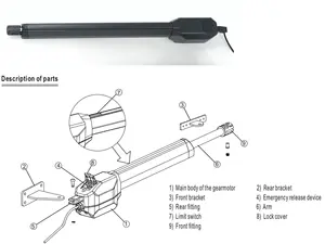 Modern Design Electric Solar Auto Swing Gate Operator Kit With Control Board For Villa Entry Metal Gate Operators