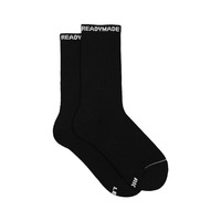 Chaussettes mi-mollet en coton côtelé noir et blanc avec lettres jacquard personnalisées pour hommes et femmes, chaussettes décontractées et sportives pour usage quotidien