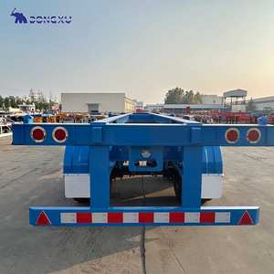 קדימונים משאית משומשים חדשים 40 רגל שטוח חצי טריילר 20 רגל & 40 רגל מטר תחבורה מיכל פלדה לשימוש במשאית - Product Image 4