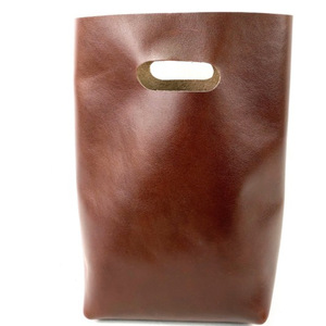 2021 New Arrival: Custom <b>Leather</b> Handbag, Large Capacity, Unisex Casual <b>Bag</b>, Japanese Style Solid Color Shopping <b>Bag</b> - Product Image 3