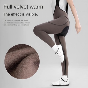 TOSUOD Leggings da <span class=keywords><strong>Ciclismo</strong></span> da <span class=keywords><strong>Donna</strong></span> Autunno Inverno in Velluto Ispessito Traspirante Nylon/Spandex per Bici da Strada Professionale - Product Image 3