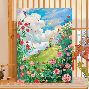 Kit de peinture à l'huile numérique DIY pour enfants avec pinceaux, art mural créatif pour chambre à coucher - Product Image 5