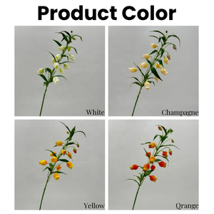 Flores de Lirio Artificiales de Tela de Seda, Diseño Nuevo, Lirio Chino para Decoración Navideña, Bodas y Hogar - Product Image 3