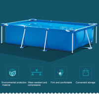 Piscine Gonflable Portable de grande taille pour enfants, petite Piscine Gonflable rectangulaire, accessoire d'extérieur,