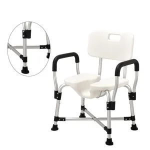 دائم الألومنيوم قابل للتعديل تعطيل كرسي حمام كرسي استحمام ل المسنين