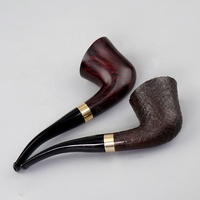 MUXIANG Nouvelle arrivée Pipe à tabac en bois de style populaire Tige courbée Pipes à fumer