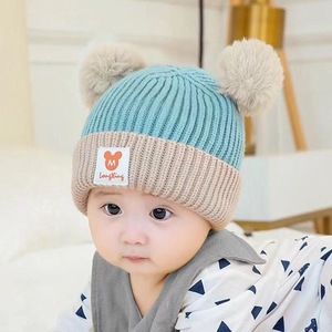 Nouveau Style de mode de haute qualité chaud fourrure châle enfants hiver coupe-vent mignon noël bébé pull en peluche chapeau écharpe - Product Image 2