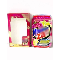 Nouvelles pochettes Mylar anti-odeur de 0,125 oz avec boîte, découpées sur mesure en forme de canettes de soda, avec fenêtre, ensemble d'emballage en boîte