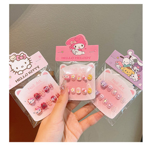 Ongles autocollants pour enfants, mignons et amovibles, pour filles, réutilisables, coffret cadeau - Product Image 1