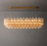 Lustre moderne de luxe haut de gamme, lampe suspendue pour plafond haut, décoration pour salon, salle à manger, maison, luminaire suspendu en verre