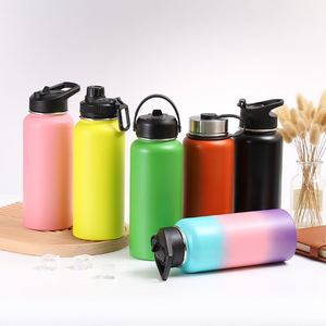Bouteilles d'eau personnalisées avec logo, 32 oz, double paroi, en acier inoxydable, isolées, avec infuseur à fruits - Product Image 1