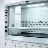 Hotte de laboratoire tout acier avec système d'air frais pour une évacuation contrôlée et une ventilation plus sûre des laboratoires chimiques
