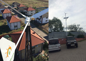 Système hybride solaire-éolien vertical hors réseau 3KW 24V avec éolienne à pales en spirale VAWT pour l'alimentation des maisons périurbaines - Product Image 3