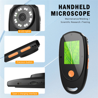 Ultra Macro Handheld Digital Microscope with 2.0 Inch Screen, Portable 500x Magnifying Glass 8 Adjustable 3-Level LED Lights