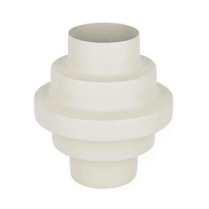 Jarrón Minimalista de Mesa Colección Gallery, Blanco, Boca Ancha, 23 cm de Altura, Ø10.2-20 cm - Product Image 1