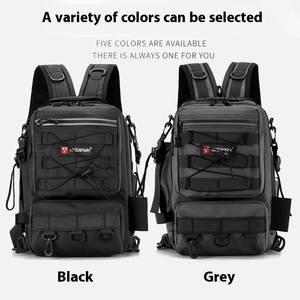 Sac à dos de pêche multifonctionnel en nylon de grande capacité, résistant à l'usure, imperméable, avec position de suspension pour équipement de plein air - Product Image 5