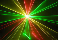 Projecteur laser de scène RVB pleine couleur 5-6W avec animation, indice de protection IP33, en alliage d'aluminium thermolaqué, contrôle ILDA DMX512 via application, intensité variable, pour DJ