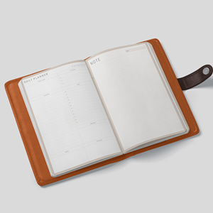 Wholesale 2025 Custom A5 Pu Leather Thread Sewing Bound 80 Gsm <b>Daily</b> Organizer <b>Planner</b> Office Style Hardcover <b>Notebook</b> - Product Image 3