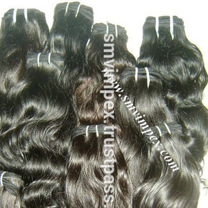 100% Cheveux humains remy non transformés. Tissage de cheveux humains alignés sur les cuticules. Tissage de cheveux humains bruts naturels d'Inde - Product Image 1