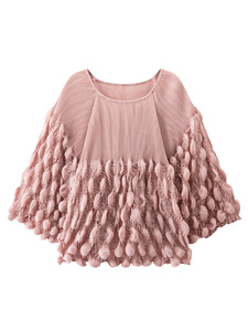 Miyake High-end Design Sense <strong>Bubble</strong> Pleated <strong>Top</strong> Women's Fashionable Elegant Commuter All-match Slimming 2025 Spring New - Product Image 3