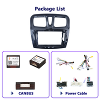 Meihua Cadre de montage DVD de voiture 9 pouces UV noir ABS avec faisceau de câblage pour Renault Sandero Logan 2015-2018 CE Easy
