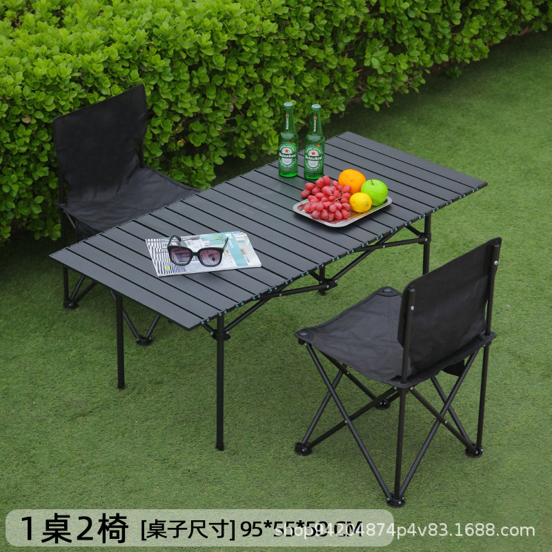 Table longue noire (95*55*50cm²) et chaise