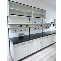 Banc de laboratoire de travail de laboratoire de table d'appoint de chimie de meubles en bois en acier de haute qualité