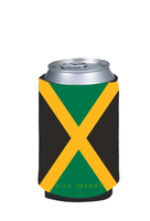 Manchon isolant réutilisable en néoprène avec drapeau d'Haïti, idéal pour canettes de bière ou de cola glacé, et pour boissons froides