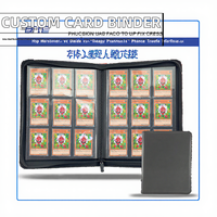 Porte-cartes de collection portable personnalisable en cuir PU avec fermeture éclair, protection RFID et design Top Loader pour cartes de crédit