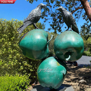 Escultura antiga decorativa famosa do bronze do molde Apple - Product Image 4