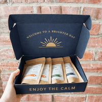 Boîte d'emballage pour abonnement de dosettes de café, boîte d'expédition en carton ondulé E Flute avec rabat supérieur